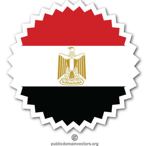 Egyptisk flagga klister märke