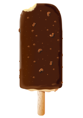 Image vectorielle de crème glacée au chocolat