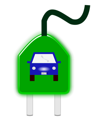 Electrical car vector icon