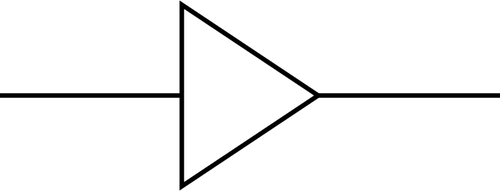 Vektor-Bild "Puffer" elektronischen Logik-Symbol