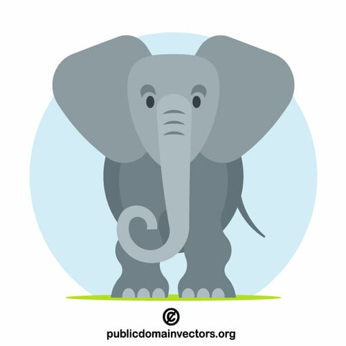 Elephant cartoon clip art | Public domain vectors