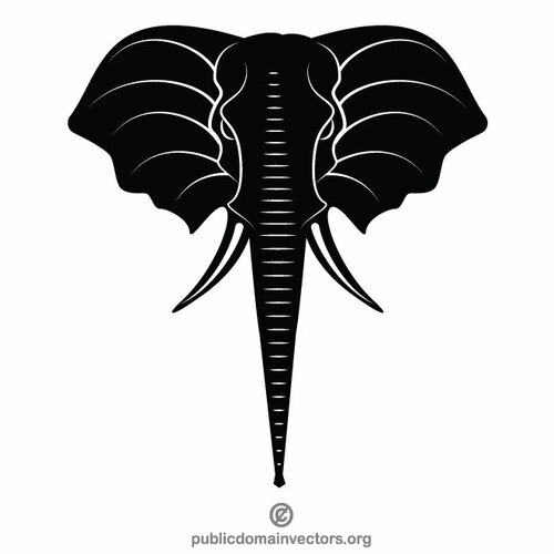 Grafica de silueta elefant