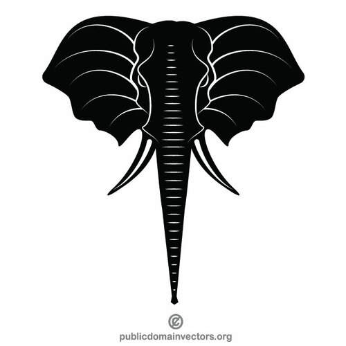 Graphiques de silhouette éléphant