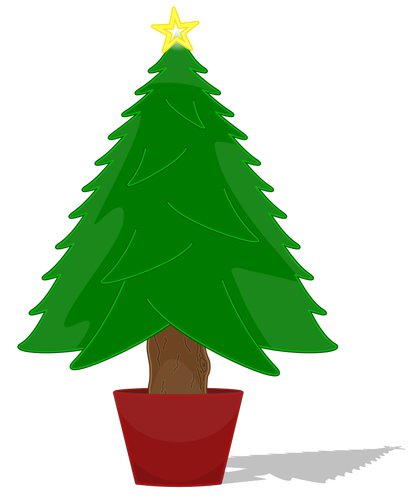 Glanzende kerstboom Vector