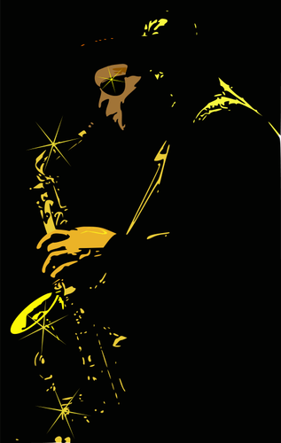 Jazzmuzikant vector afbeelding
