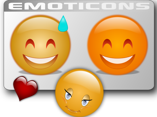 Três emoticons