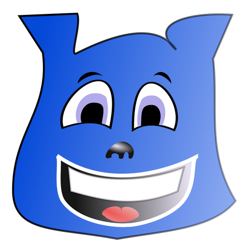 Glücklich blau emoticon