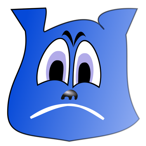 Sad blue emoji