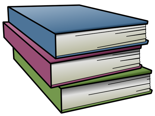Vector illustration of stack of books