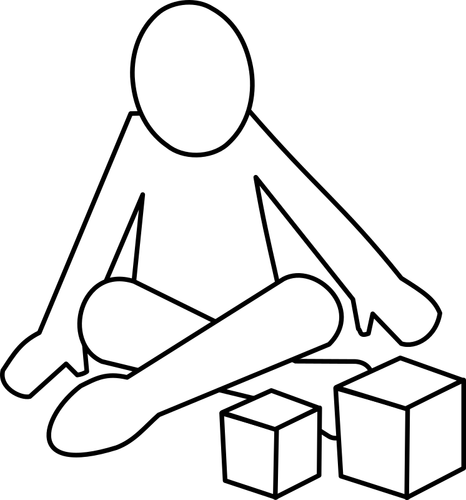 Child with cubes
