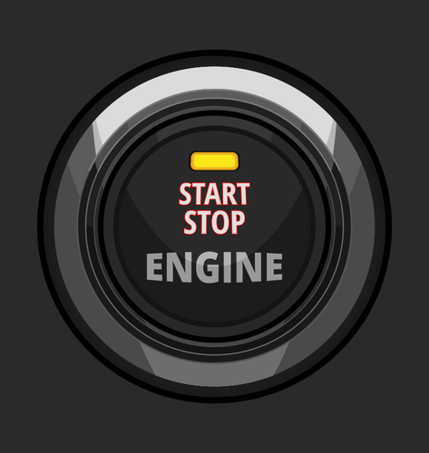 Engine start stop button vector illustration