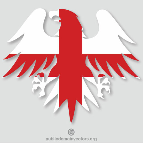 Anglická vlajka heraldický orel