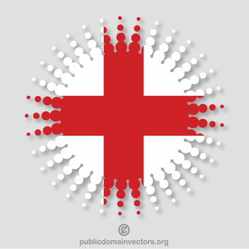 Anglická vlajka polotón design