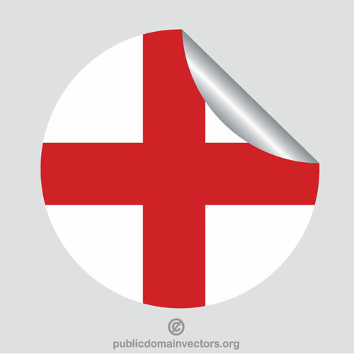 Engelsk flagg peeling klistremerke