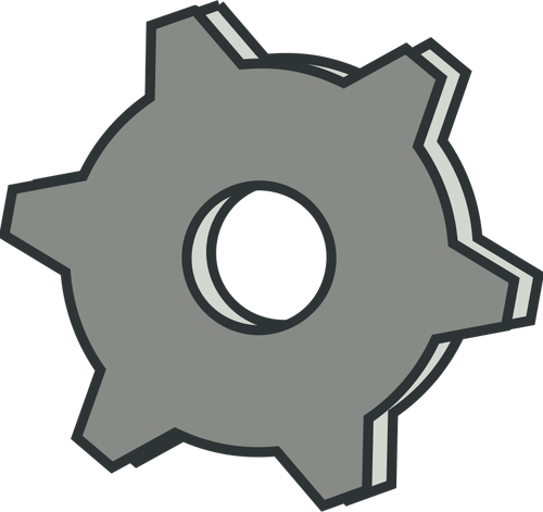 Clipart vectorial de icono de opciones de configuración de escala de grises