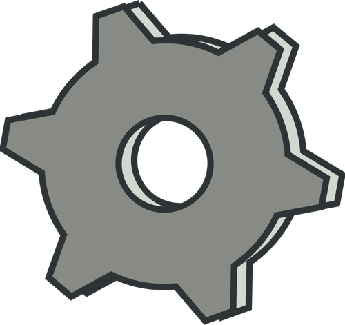 Vector clip art of grayscale settings options icon