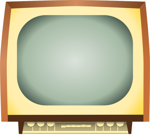Vintage TV vektorový obrázek
