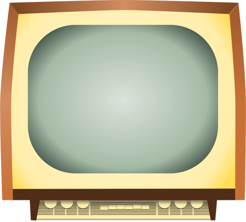 Vintage TV vector afbeelding