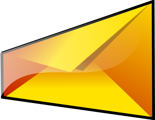 Vektorbild av orange symbol för en e-postlänk på hemsida