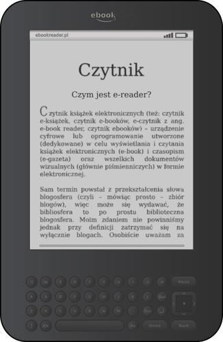 Vektorový obrázek e-book reader