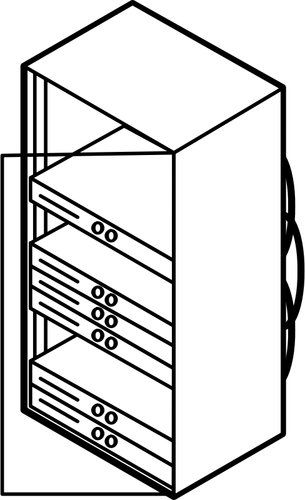 Weiße Server-Schrank Vektor-Bild