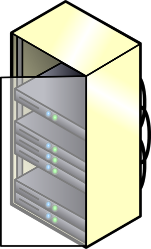 Grafika wektorowa szafy serwerów