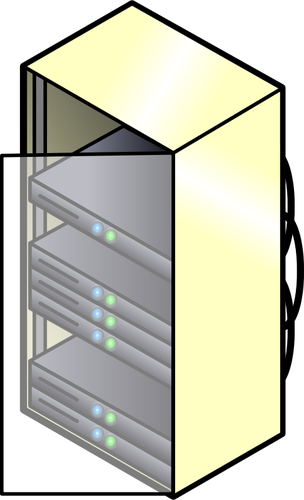 Servers closet vector image