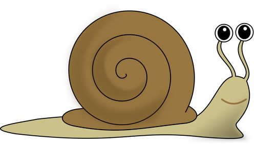 Vector image of brown snail