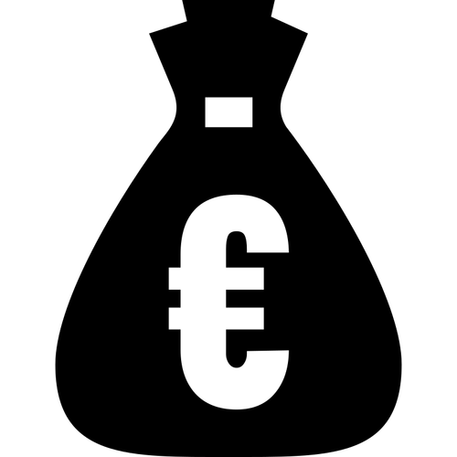 Euro Geld Tasche Vektor