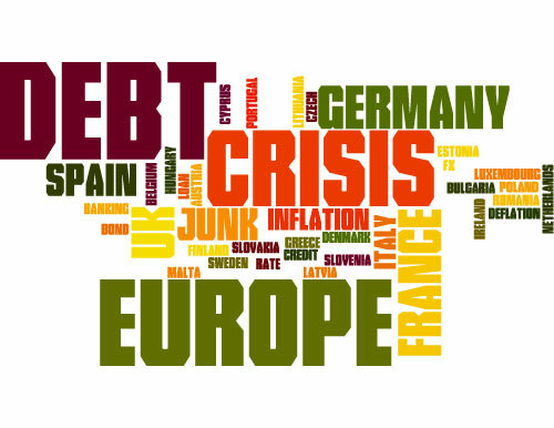 Vetor de crise da dívida Europeia
