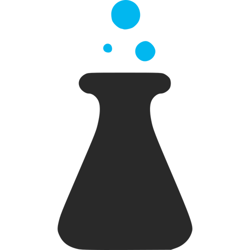 Erlenmeyer kolbe vektor Symbol