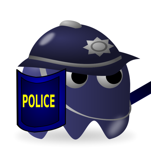 Policía juego icono vector de la imagen