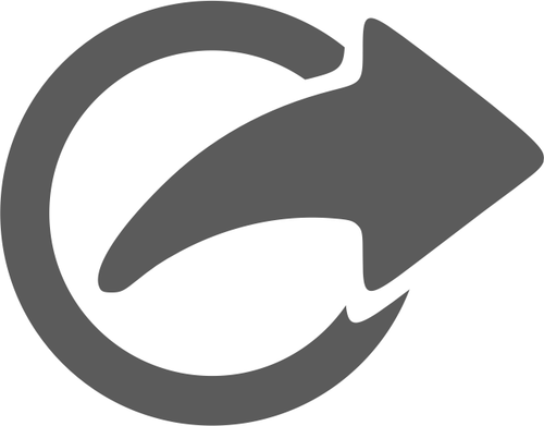 Vektorový obrázek ikony kruhového šedého exit