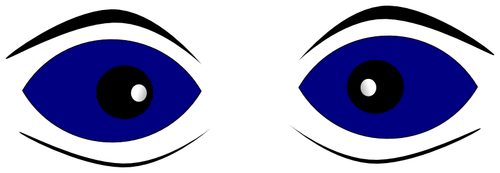 푸른 보고 눈 벡터 일러스트 레이 션