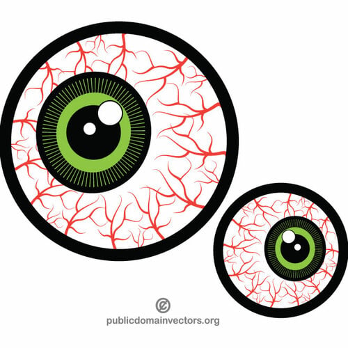 عيون مع الأوعية الدموية