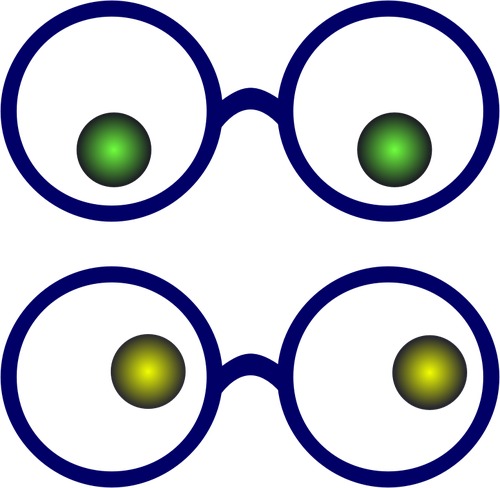 Eyes with glasses