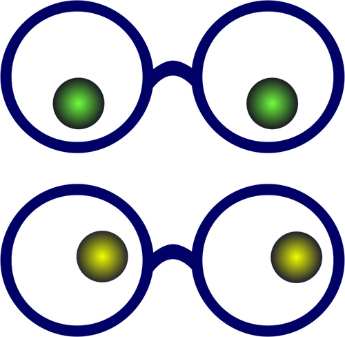 Olhos com óculos