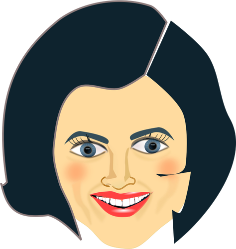 Vector portrait of middle-aged woman