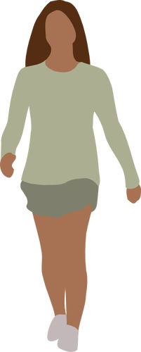 Ansiktsløs kvinne gangavstand vektor image