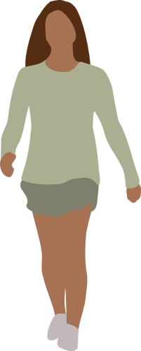 Faceless woman walking vector image