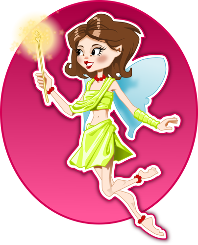 Young smiling fairy girl vector image