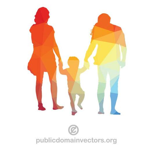 Silhouette of a family