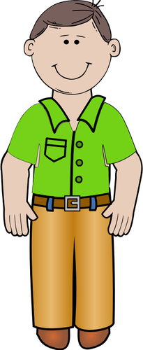 Ilustraţie vectorială de tata în cămaşă verde