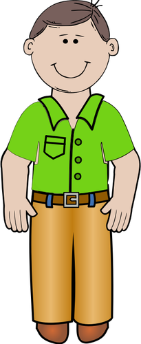 Illustration vectorielle de daddy en chemise verte