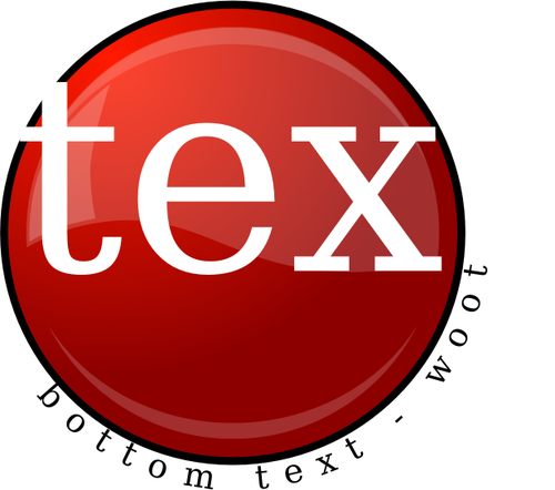 Vektor-Bild der Phantasie glänzend roten Knopf für text