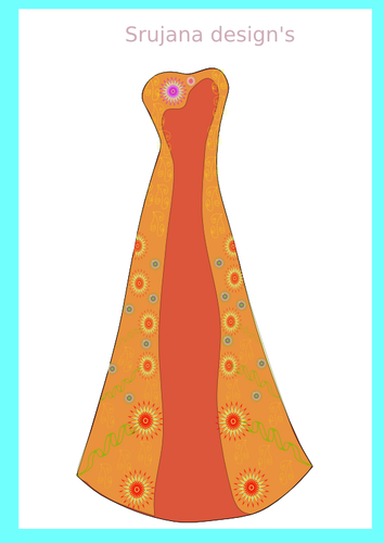 Formální barevné dámské šaty vektorový obrázek
