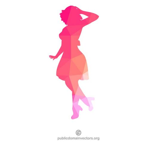 Silhouette femme à la mode