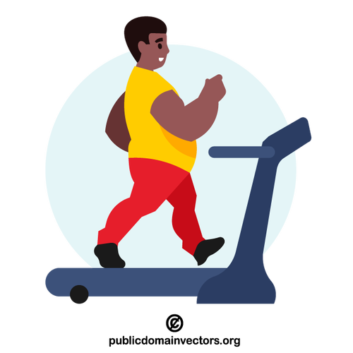 Fat man on the treadmill