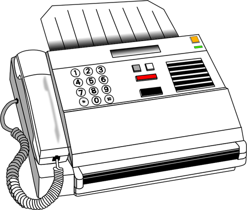 Fax machine vector afbeelding