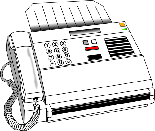 Imagem de vetor de máquina de fax